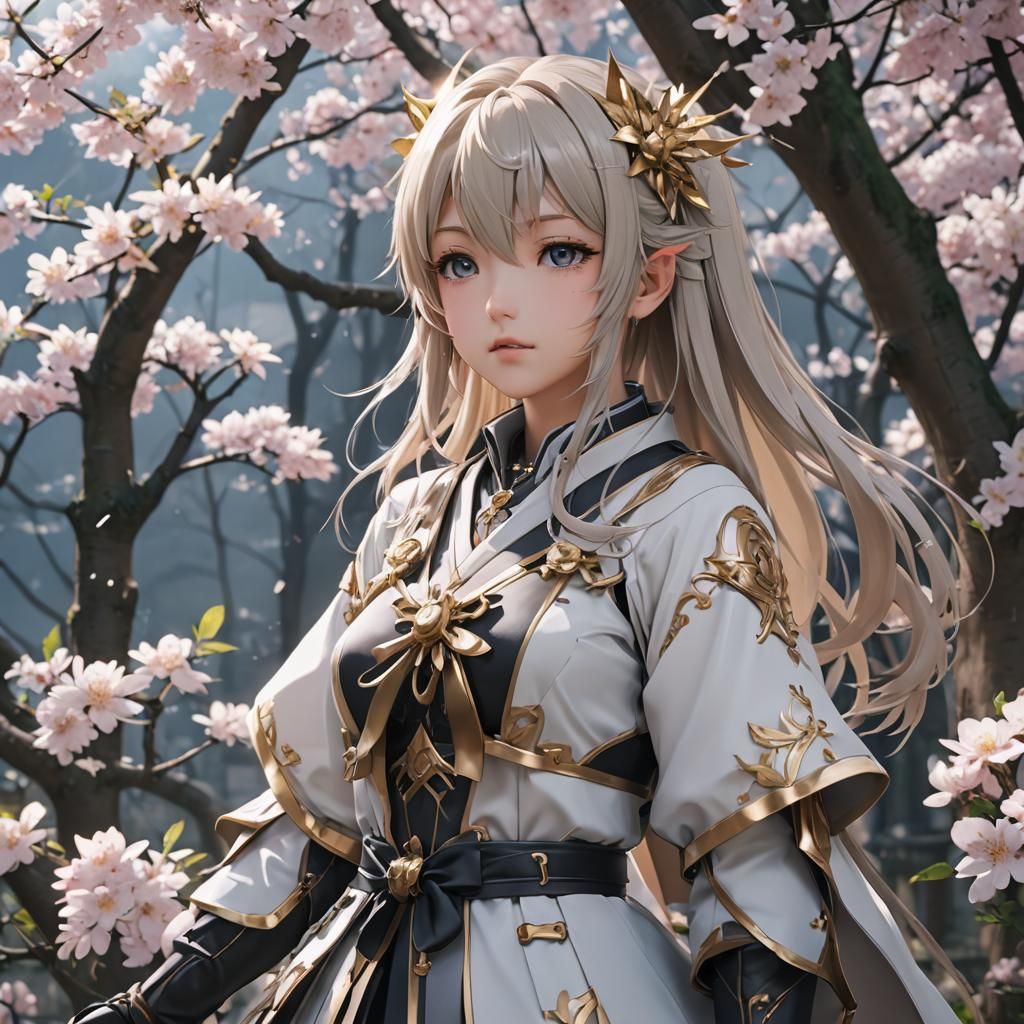 Detailed 3D Anime Art Inspired by WLOP