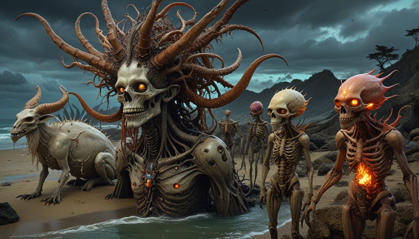 Surreal Cryptid Halloween Party on Dr. Moreau's Island