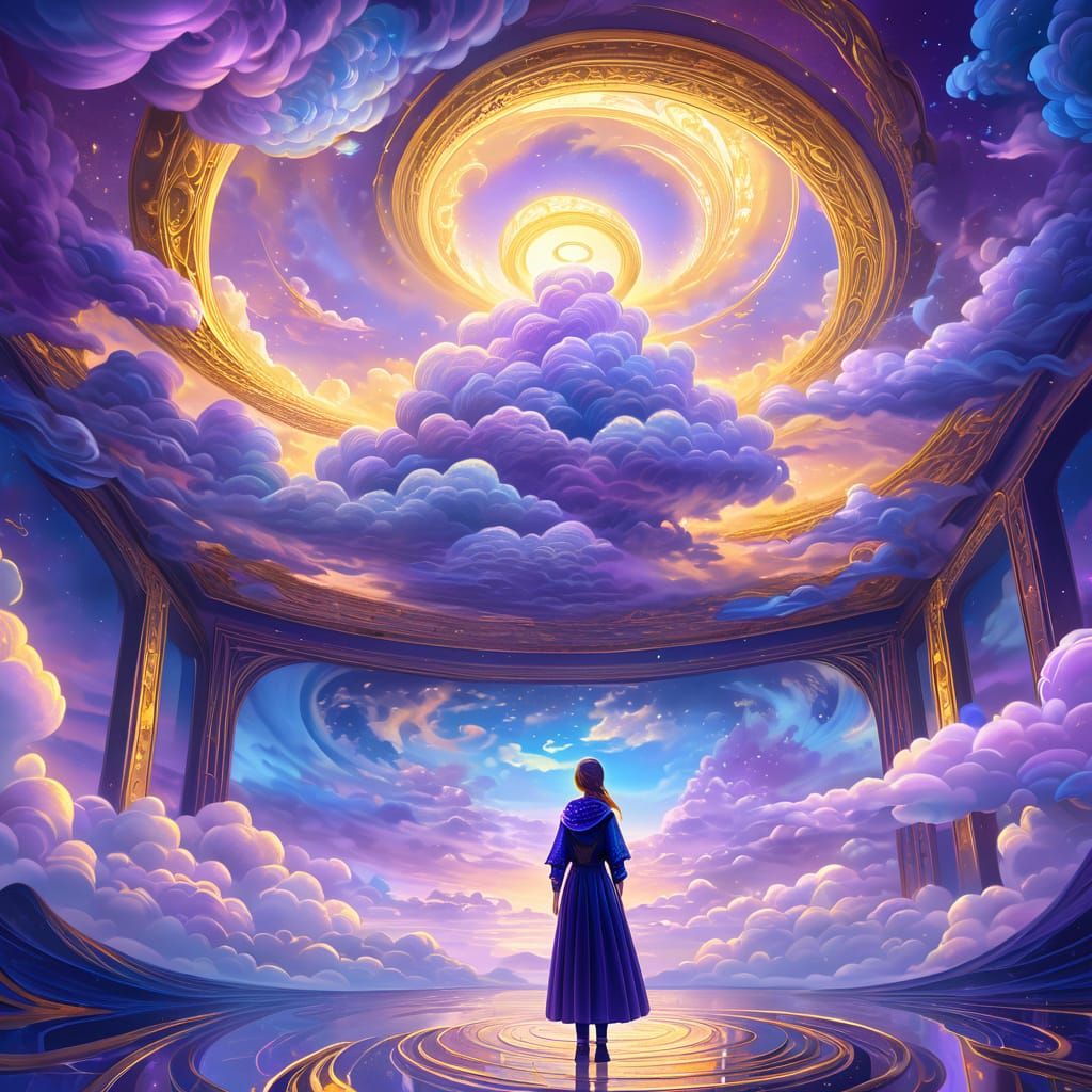 Dreamlike Portrait in Vibrant Oil Painting Style