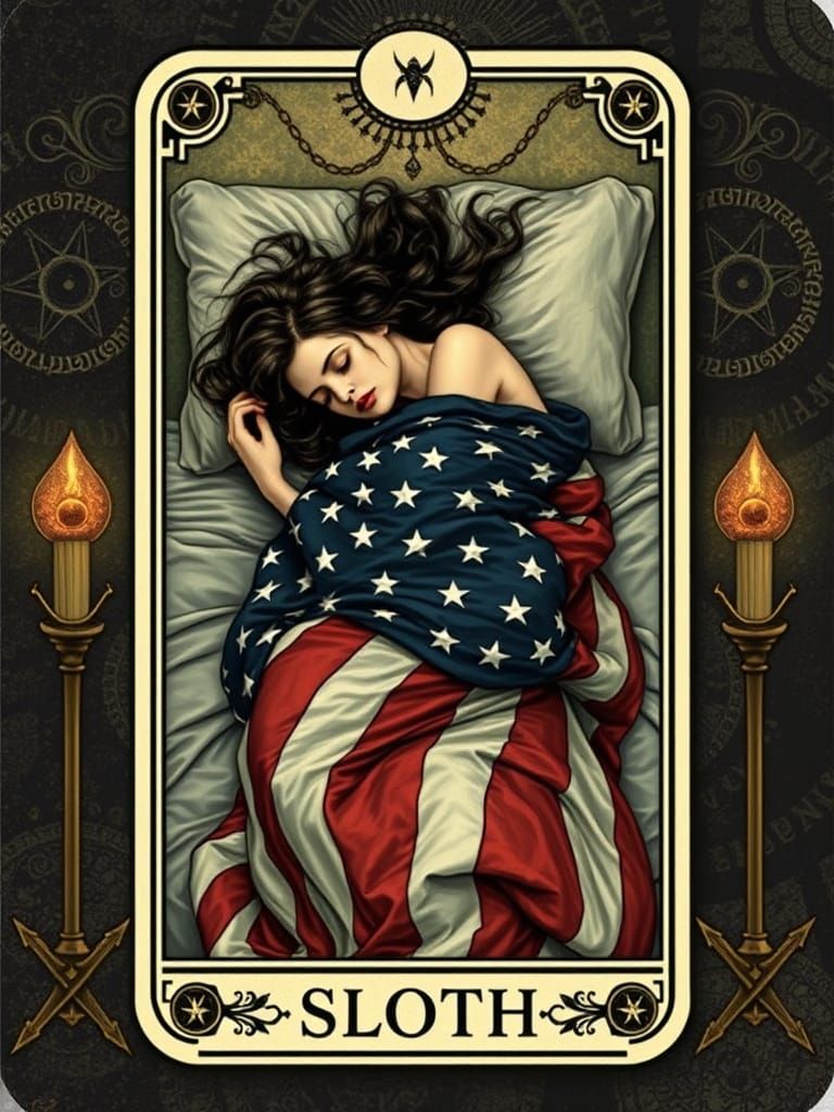 Sloth: A Dark Americana Tarot Card