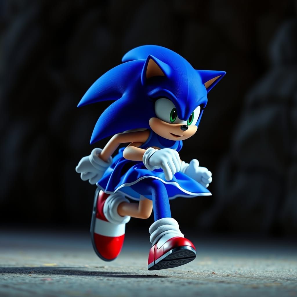 Amy and Sonic Run in Live-Action Cinematic Style