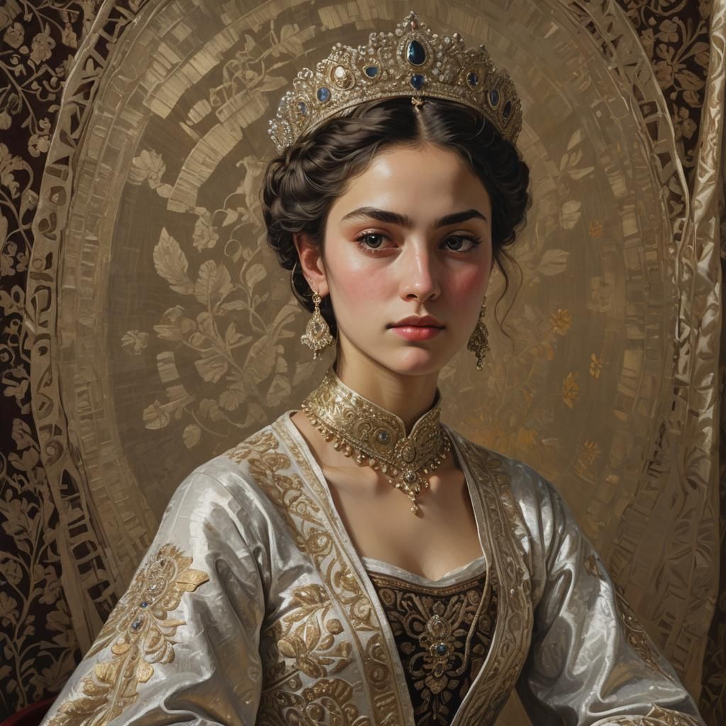 Georgian Queen Abeshura Dedopali: Realistic Portrait