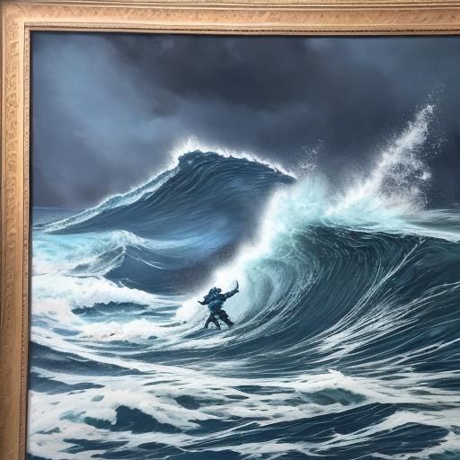 Kinetic Abstract Soldiers Trapped in Bottle at Sea