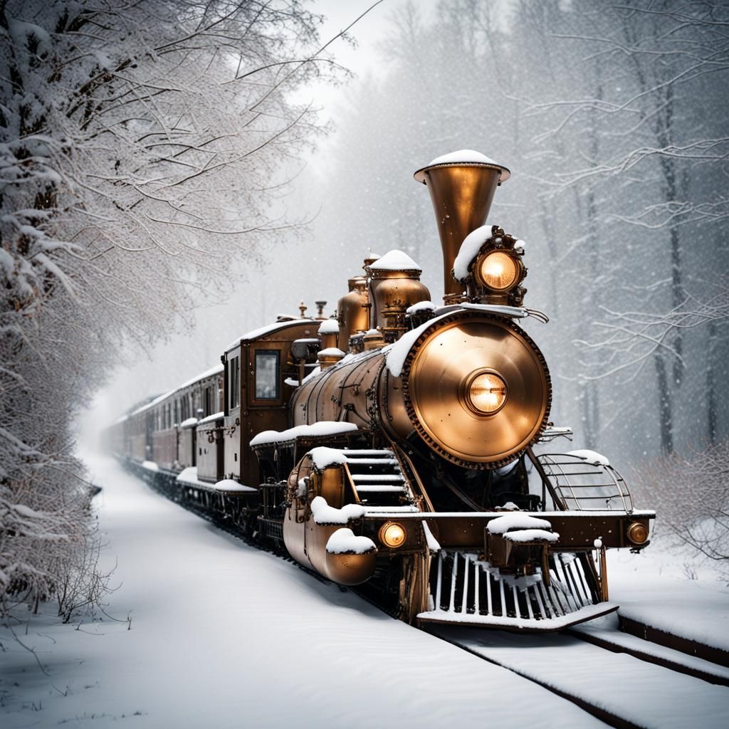 Steampunk Winter Wonderland in Natural Light