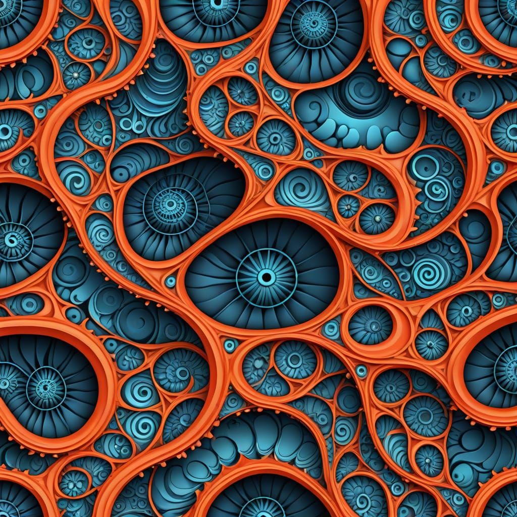 Rhythmic Pulsation: Abstract Vector Fractal in 3D