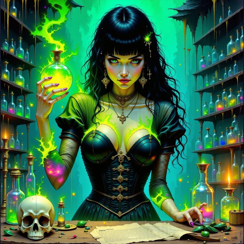 Seraphine the Alchemist: Poison Queen In Jewel Tones