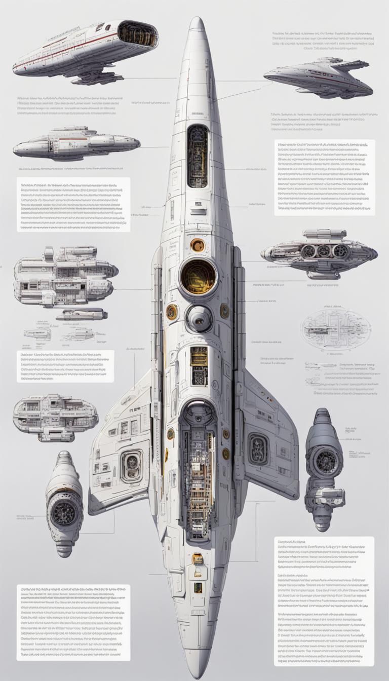 intersstellar spacecraft configurations, cutaway views and optional functionality
