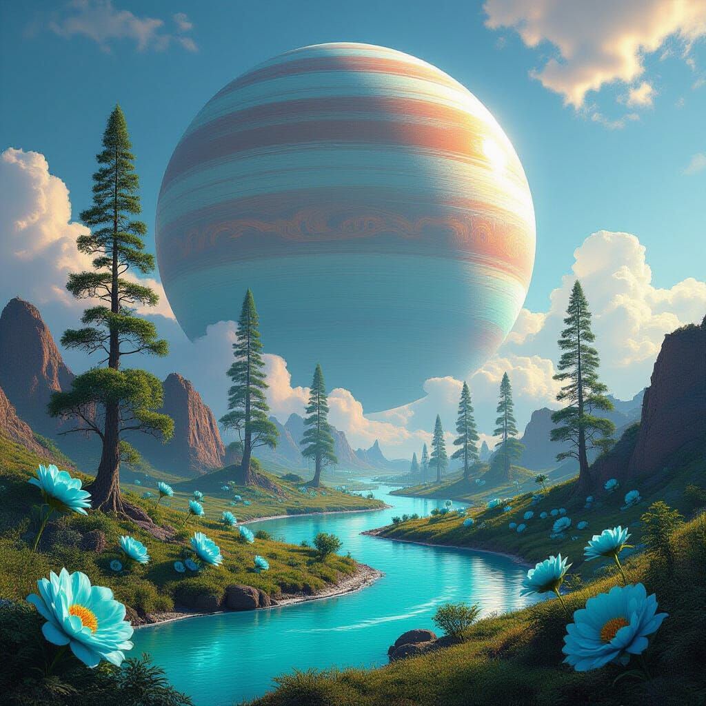 Surreal Forests on a Gas Giant Planet