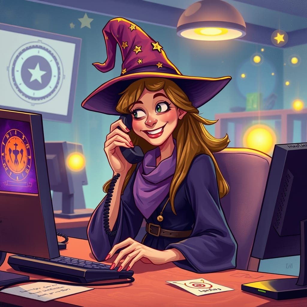 Witch in Call Centre, Magical Conversation