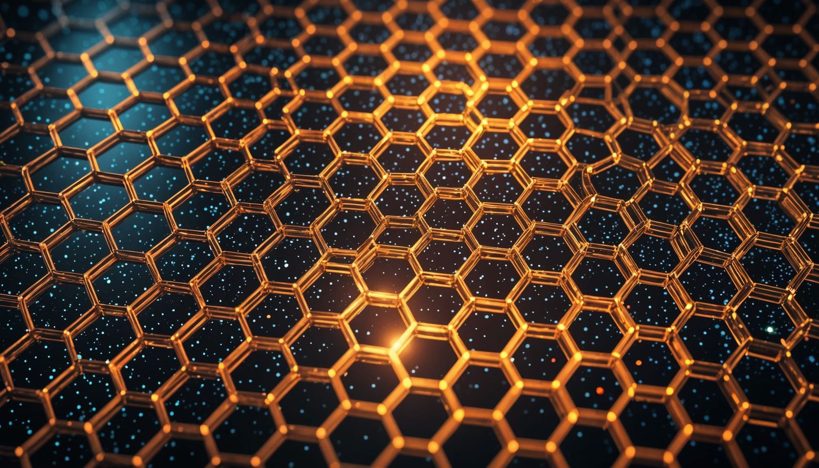 Ominous Glowing Hexagon Constellation Design in 3D HDR