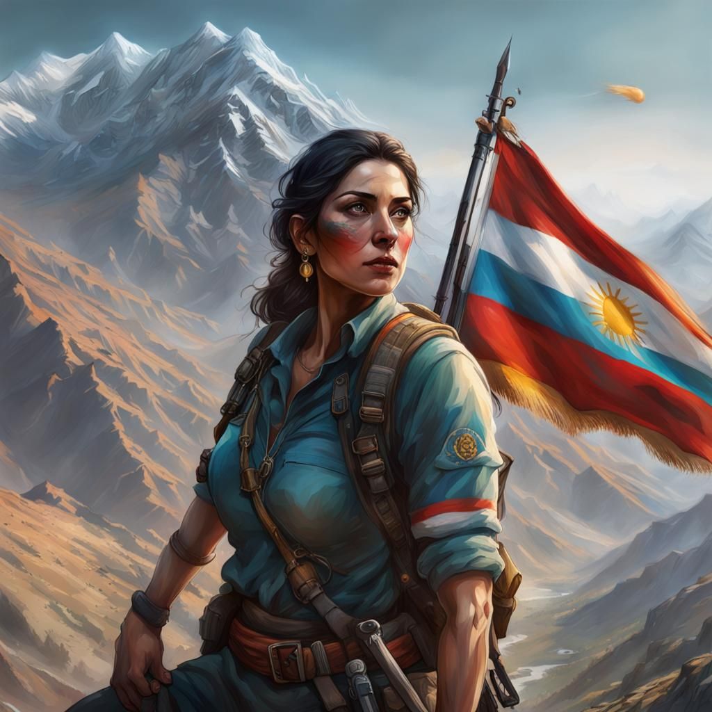 Mountaineer Ascends Zagros Mountains: Hyperdetailed Portrait