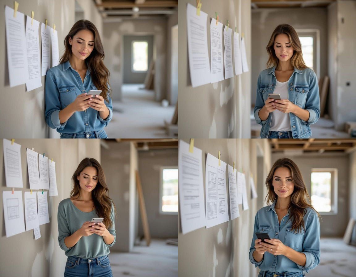 Female Architect Oversees Construction Site in Casual Style
