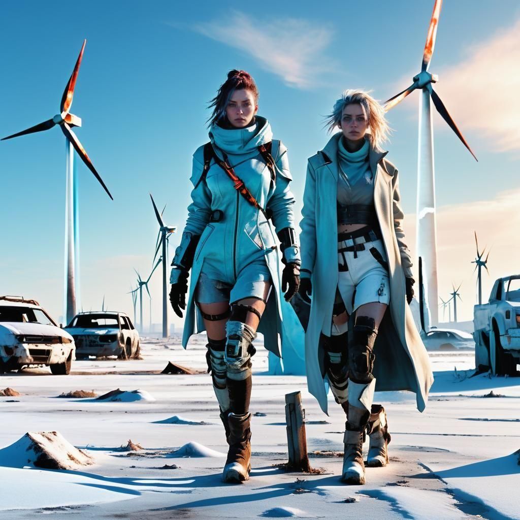 Cyberpunk Survivalist Walks Across Icy Wastes