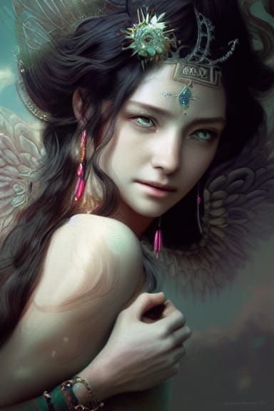 Ethereal Goddess Portrait in Artstation Style