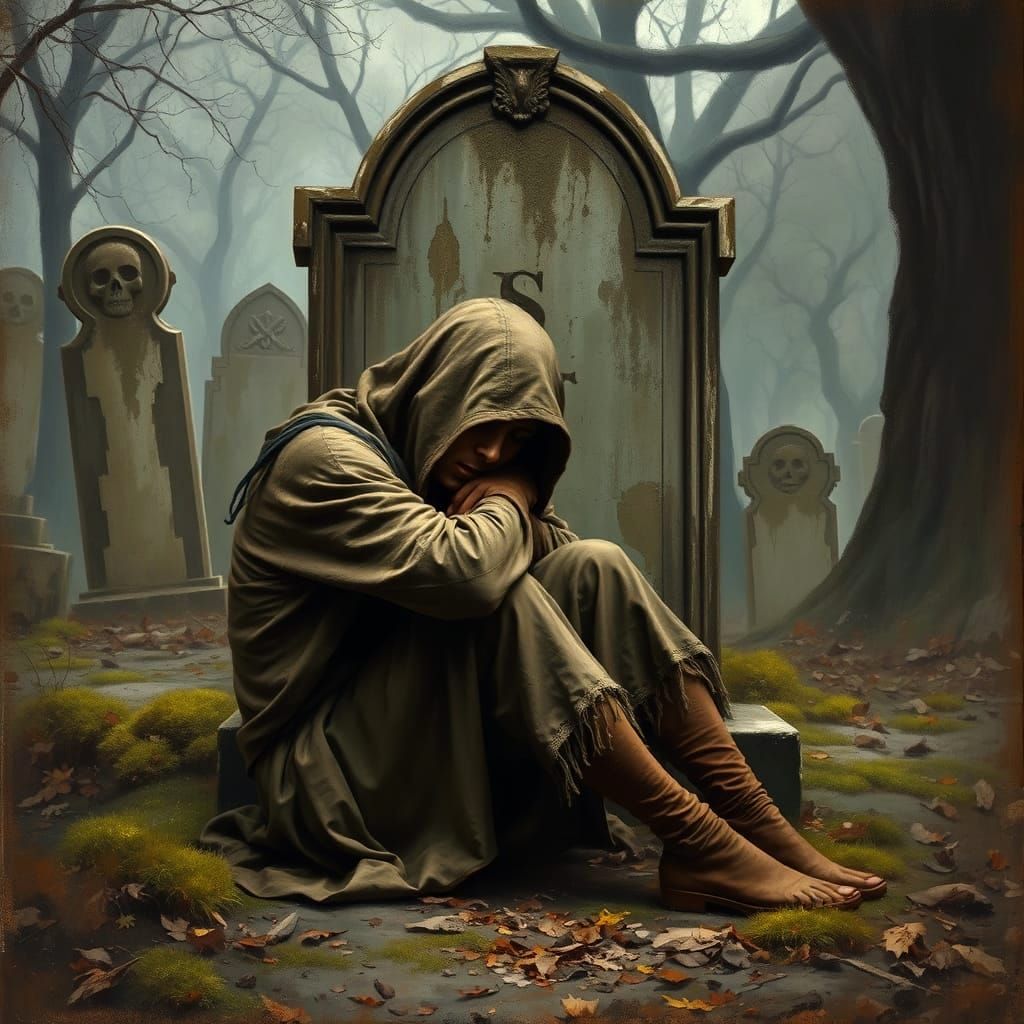 Graveyard Soul in the Style of Gustave Doré