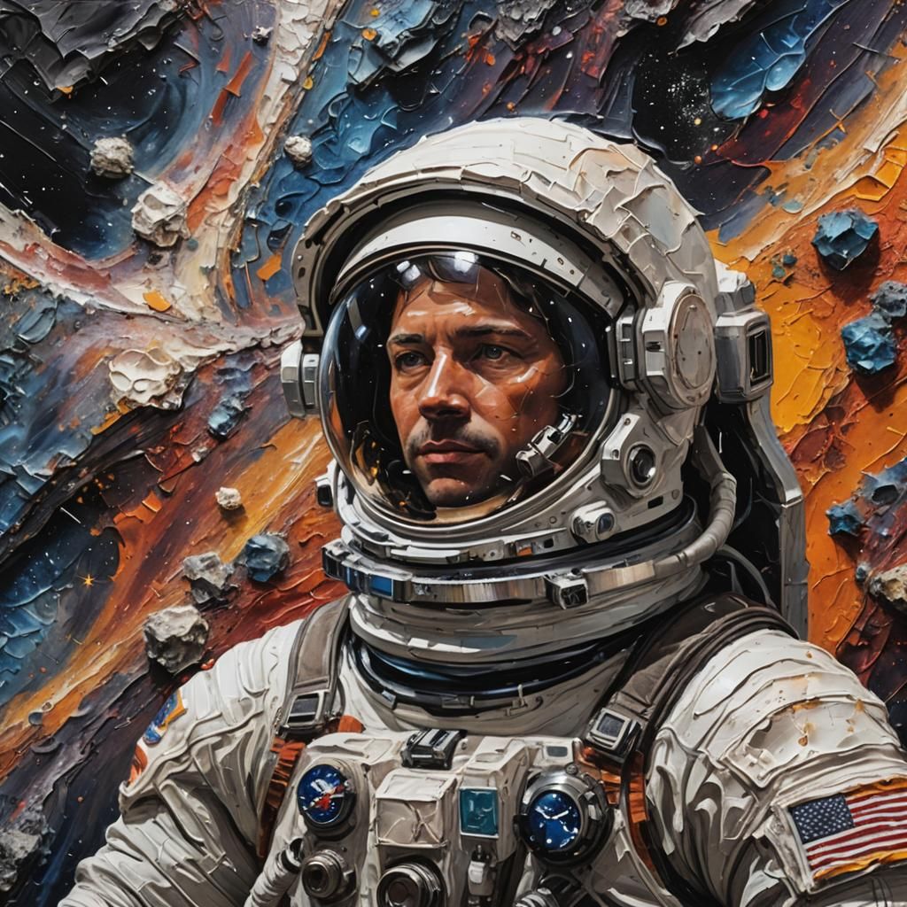 Impasto Painting - Astronaut
