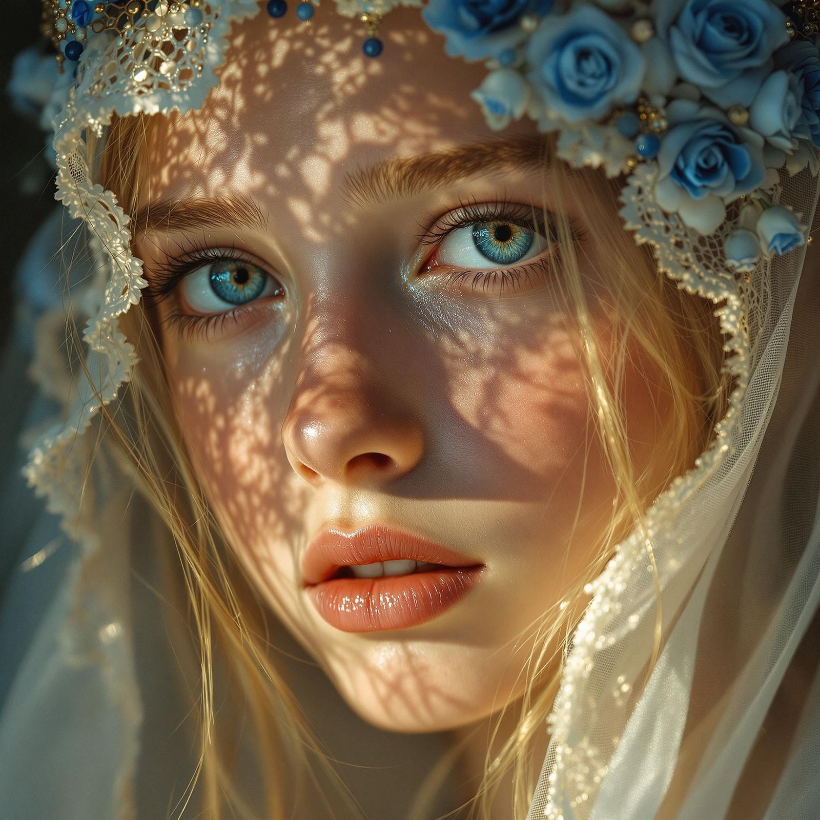 Ethereal Portrait in Art Nouveau Style