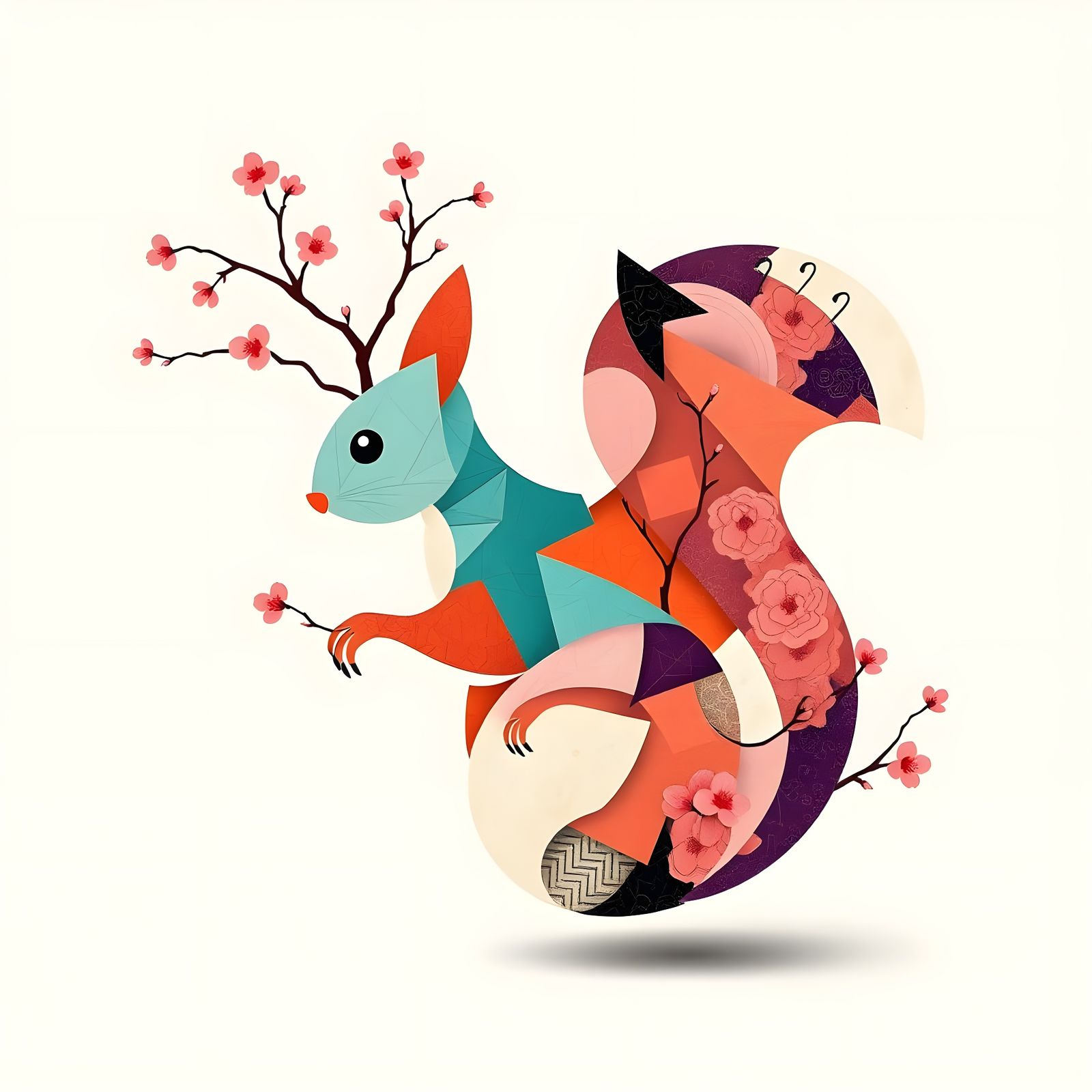 Cubism squirrel 🐿️🐿️🐿️🐿️