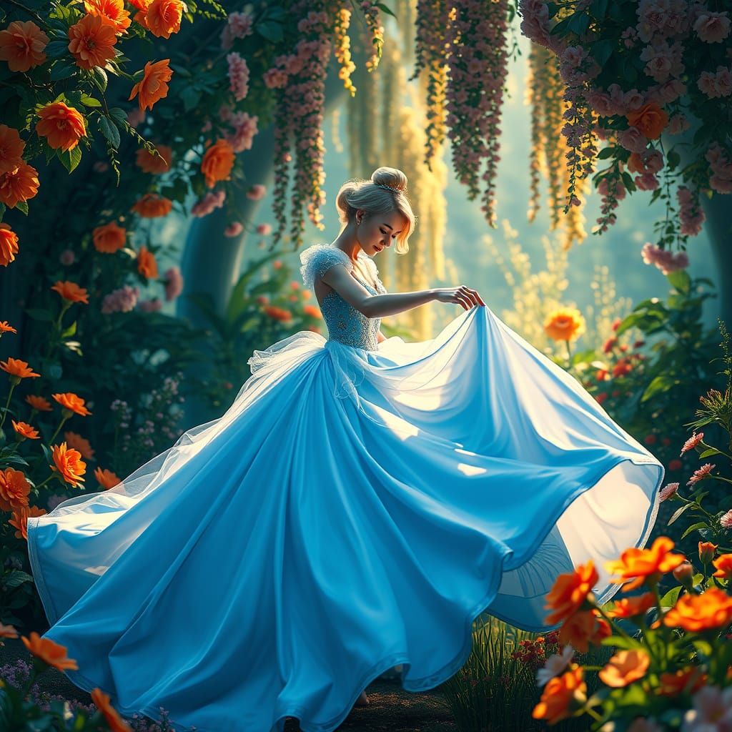 Enchanted Garden Dreams in Whimsical Art Style