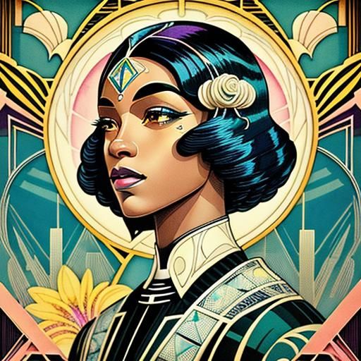 Art Deco Poster of African American Man