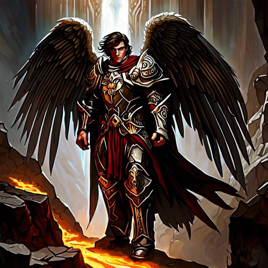 Aasimar Paladin Torn Between Light and Shadow