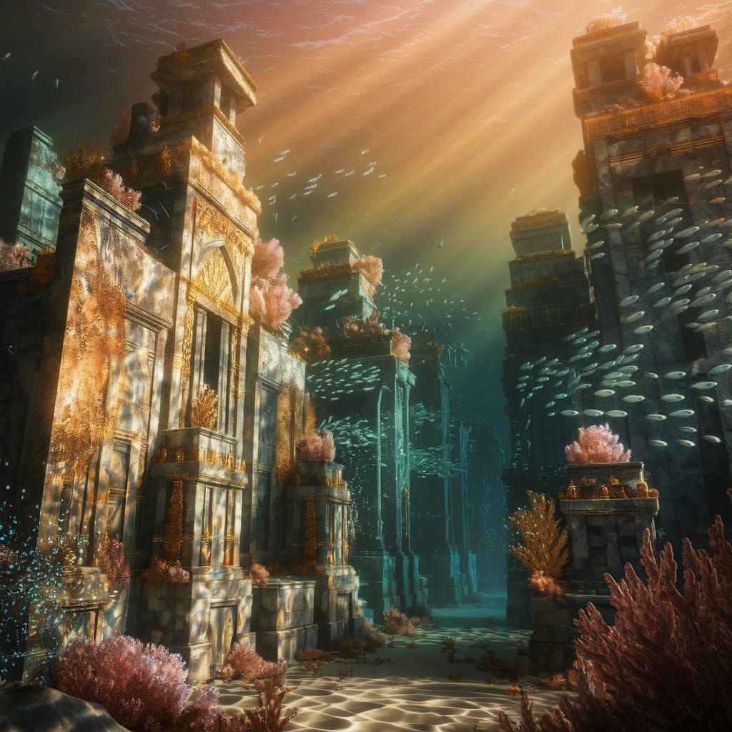 Underwater Metropolis Reclaimed by Ocean Life