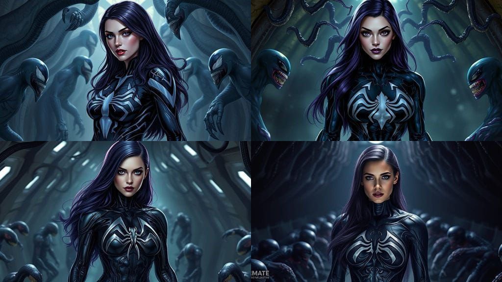 Surreal She-Venom Emerges from Symbiote Hive