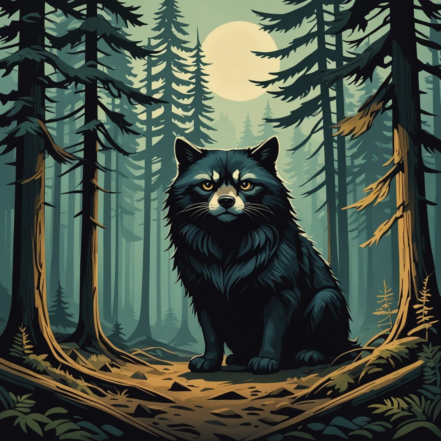 Grimdark Landscape in Emily Carr Style