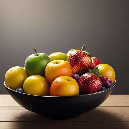 Vibrant Still Life of Fresh Fruits in Warm Light