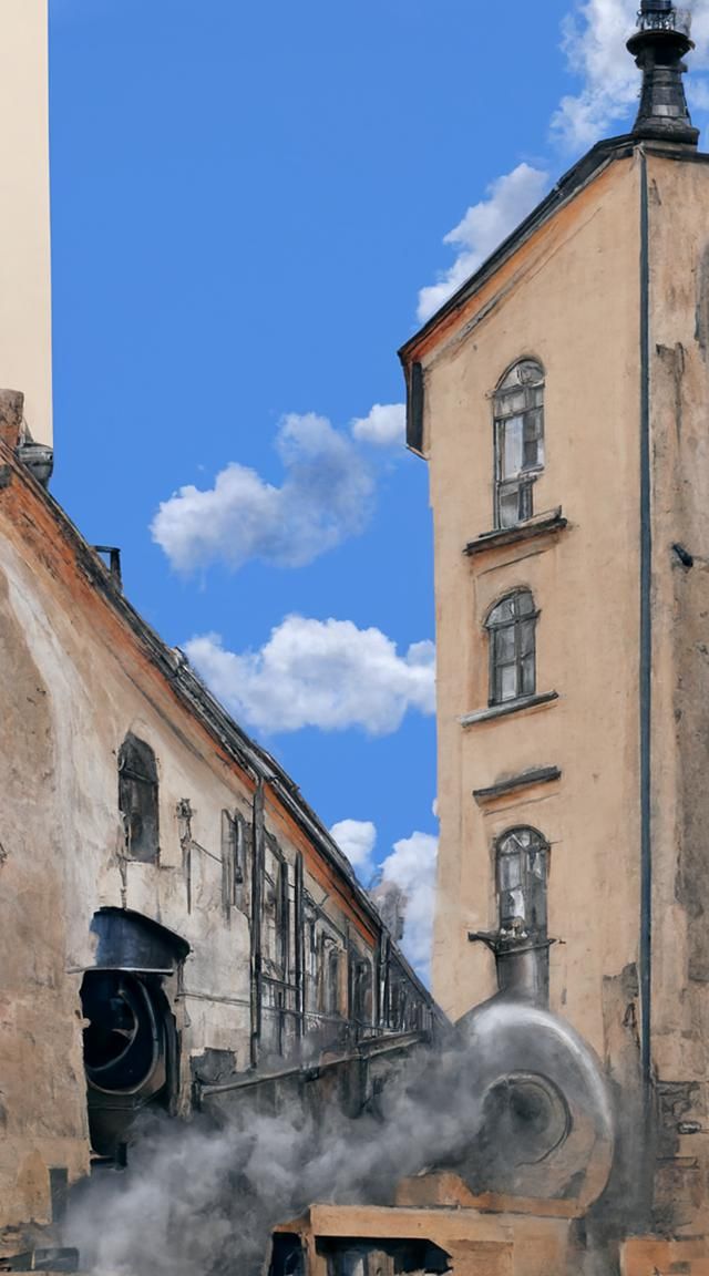 Austro-Hungarian Old Town Street Wallpaper