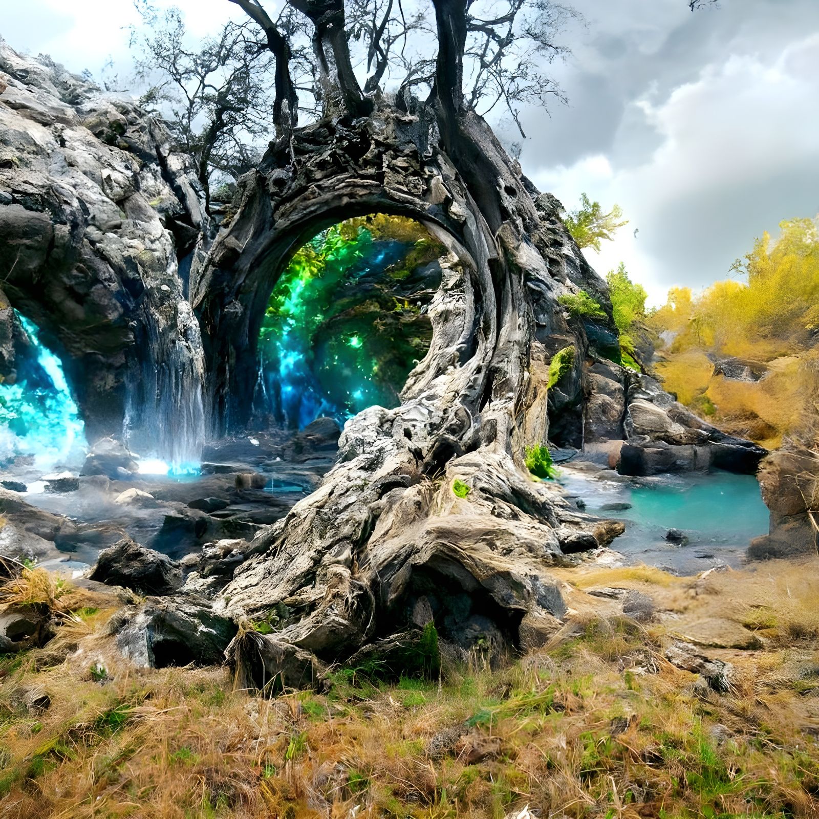 Magical Tree Portal in Woods of Life: 8K Art