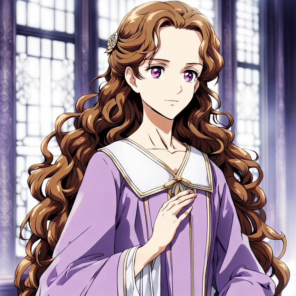Nunnally Vi Britannia Portrait with Curly Hair