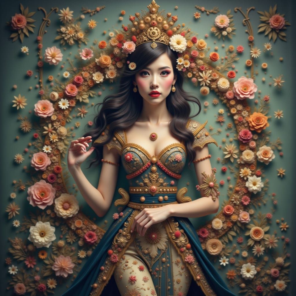 Abstract Floral Arrangement in Bloom