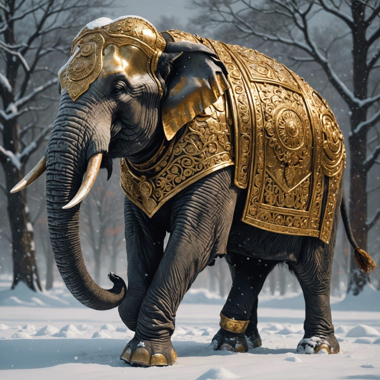 Armored Elephant Guarding the North Zone