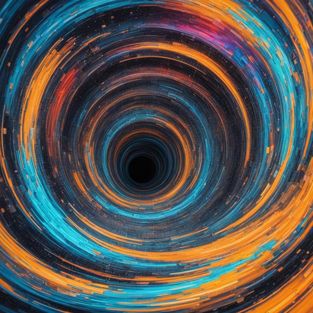 Hyperdetailed Primitivist Wormhole in Motion Blur