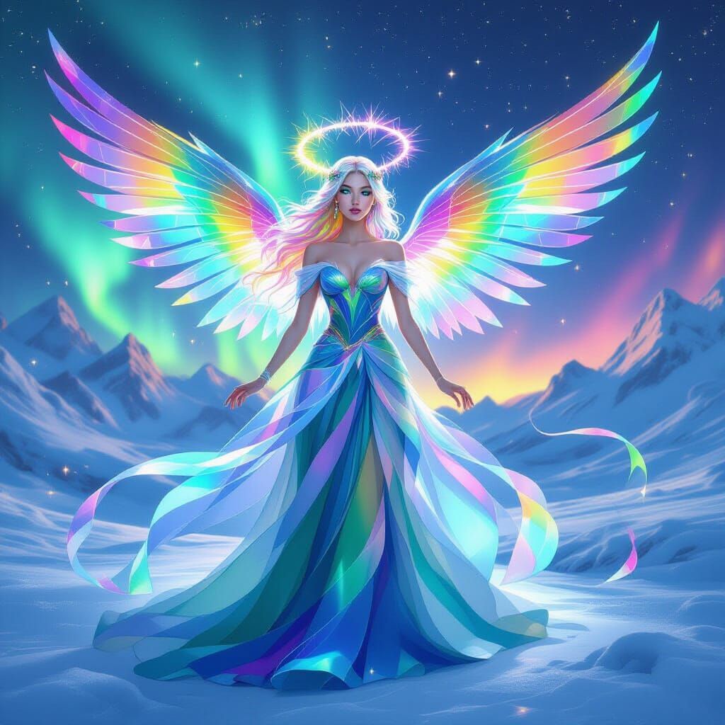 Aurora Prism Princess with Rainbow Wings
