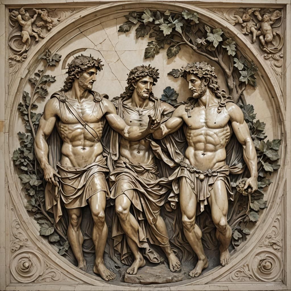 Apollo and Dionysus Digital Painting