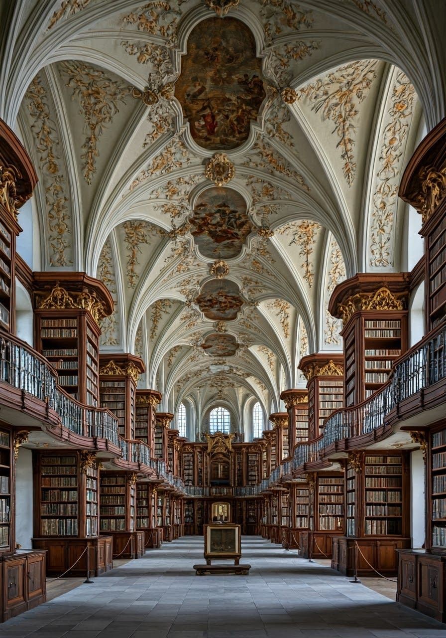 Historic Abbey Library of Saint Gall in St. Gallen Switzerla...