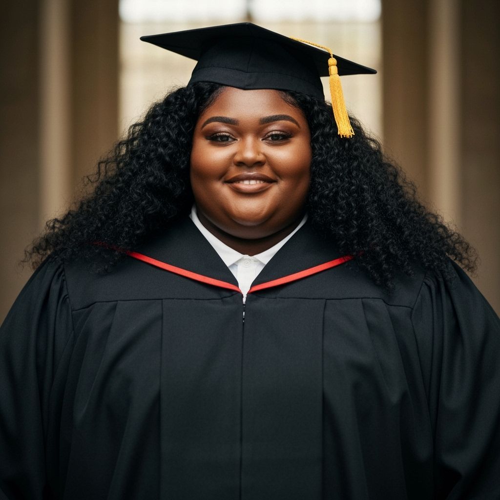 Cinematic Portrait of a Plus-Size University Student