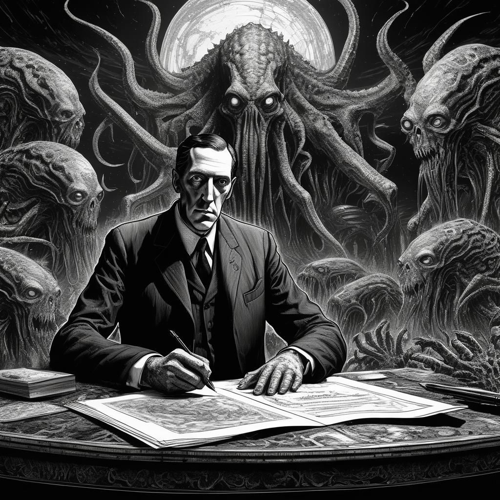 HP Lovecraft, the father of horror stories.