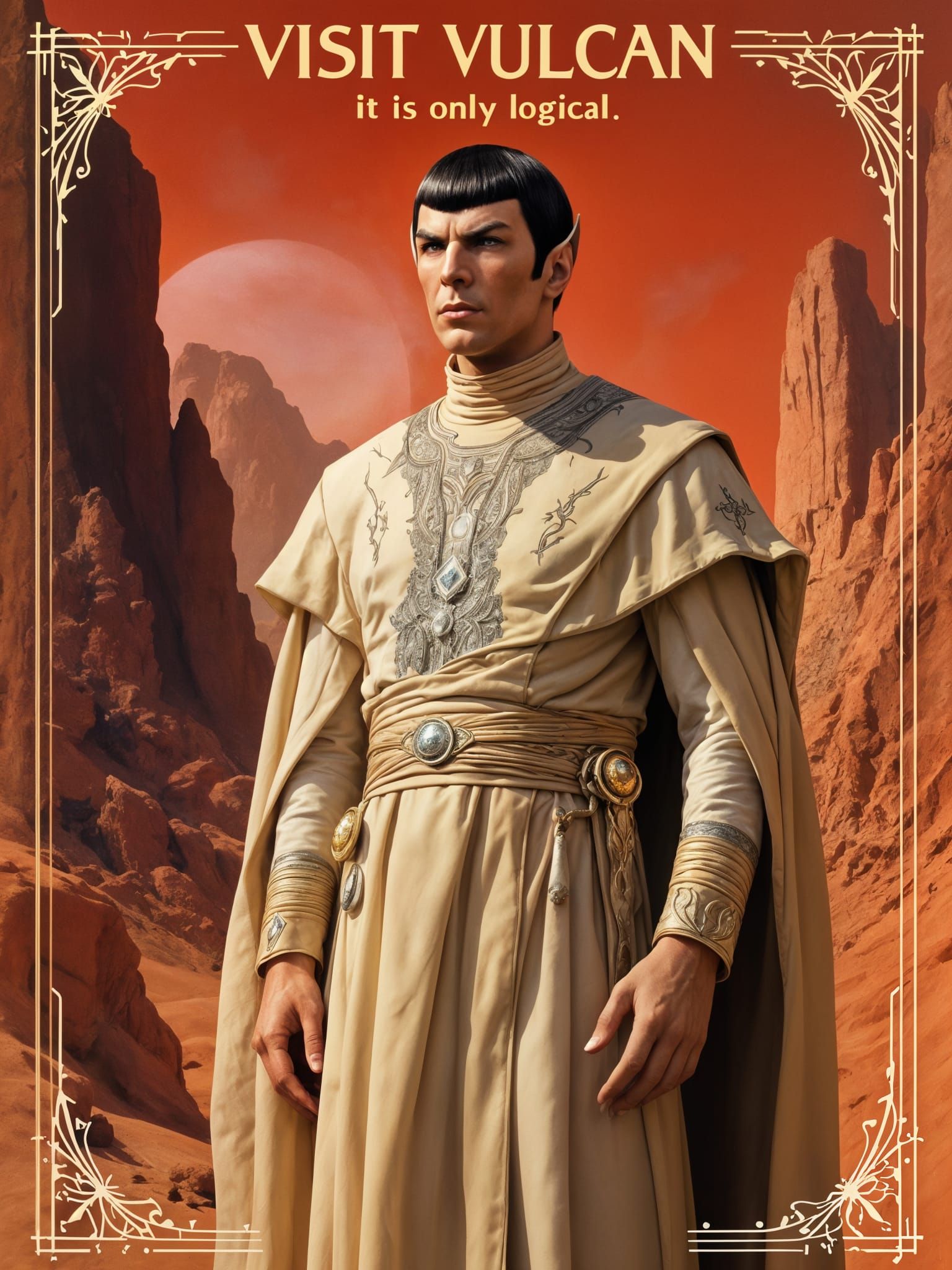 Visit Vulcan: Art Deco Travel Poster