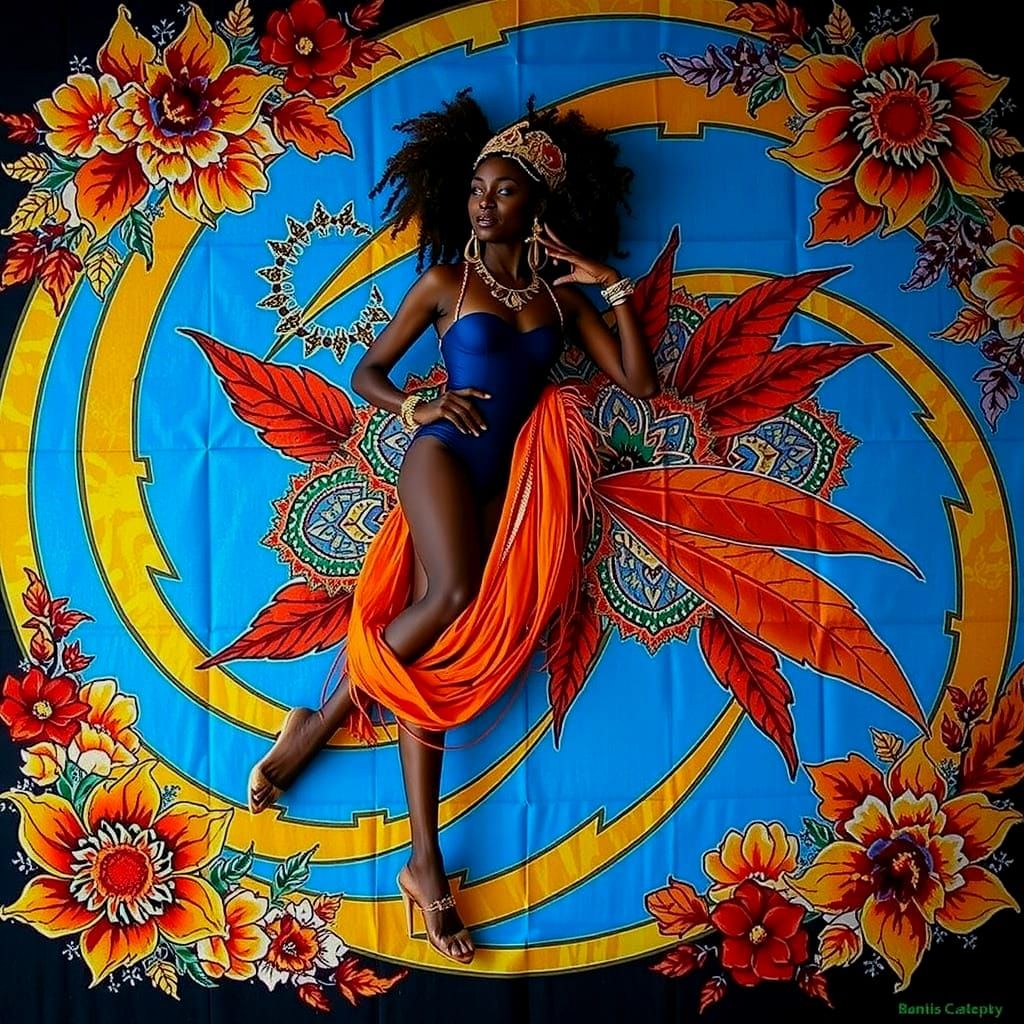 Psychedelic Garden Dream with Cosmic Mystery