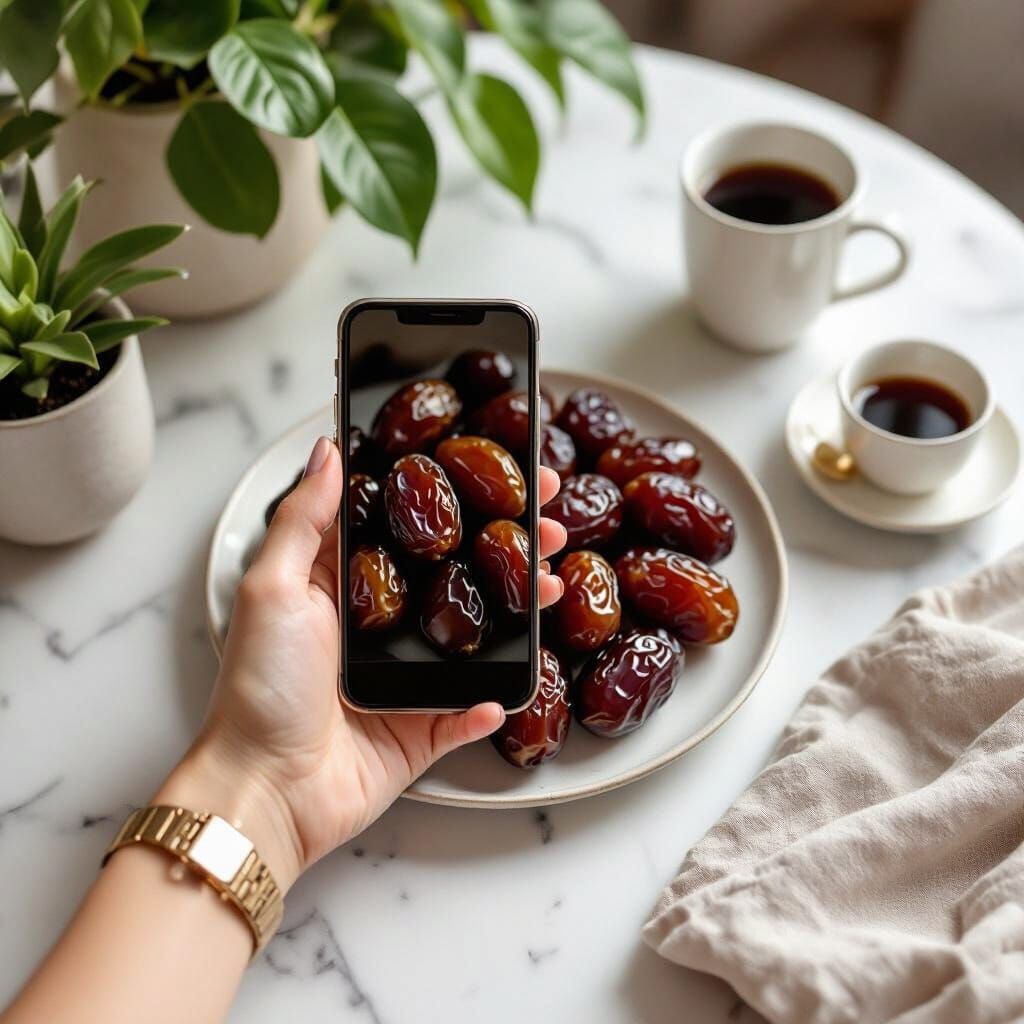 Hand Photographing Dates in Instagram Influencer Style