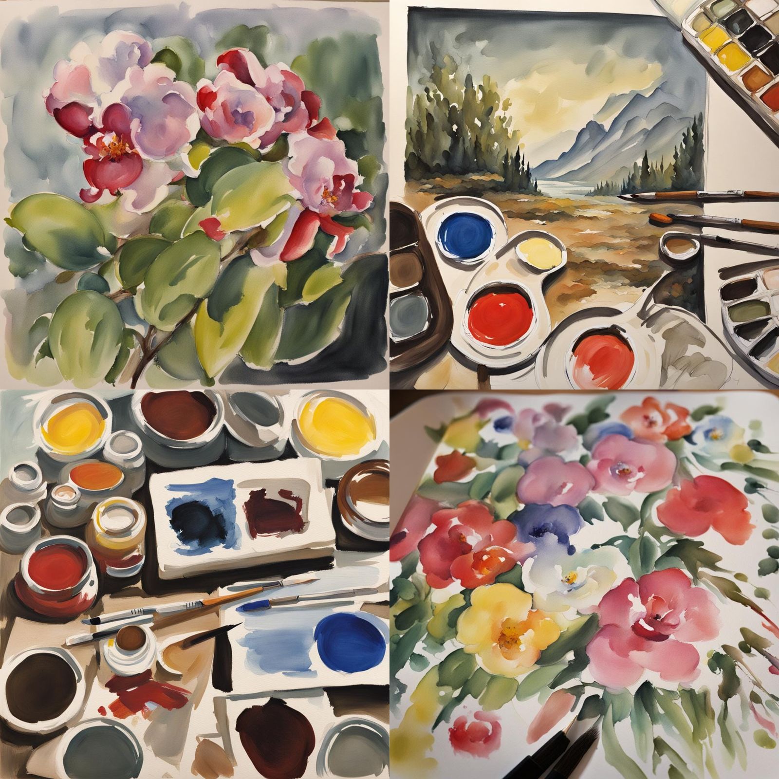 Gouache Paint Illustration