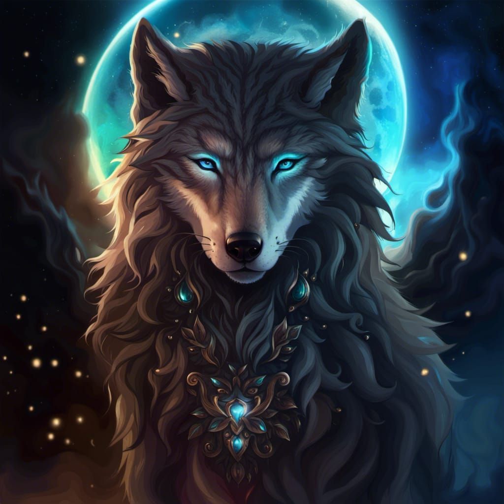 Gorgeous Fantasy Wolf Image
