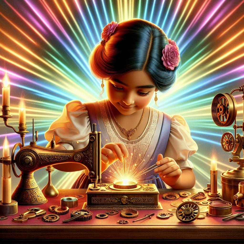 Girl's Alchemy: Iron to Gold in Victorian Style