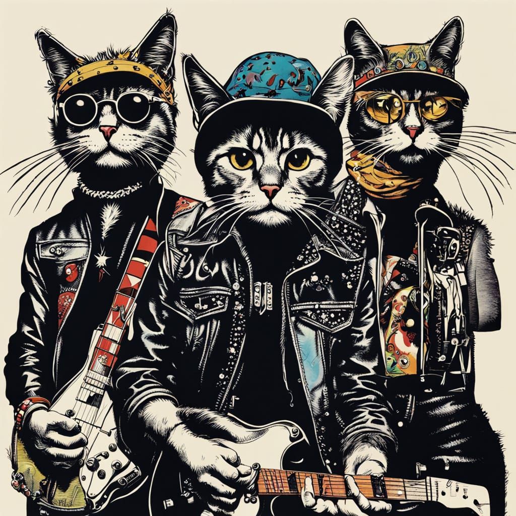 1970s cat punk rock band with the punk rock trappings of the...
