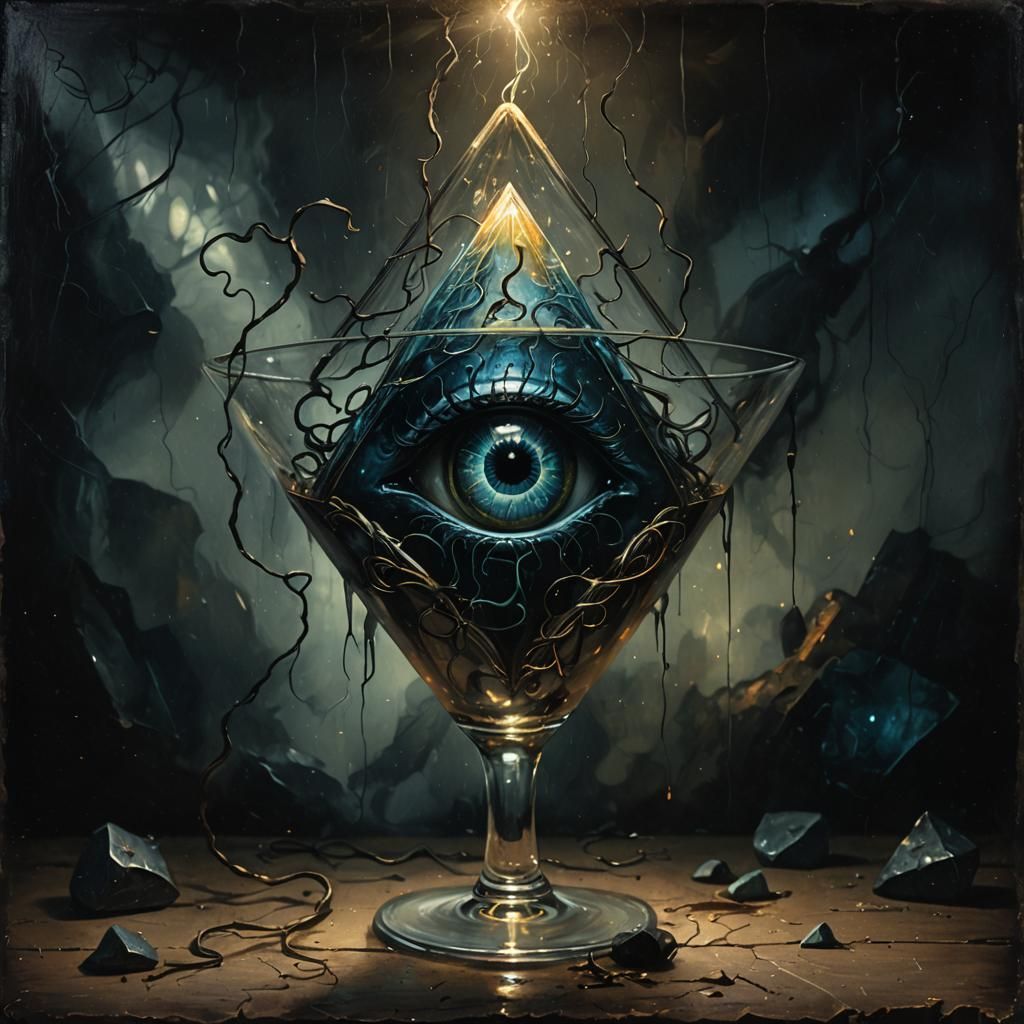 Eerie Fantasy Illustration in Chiaroscuro Style