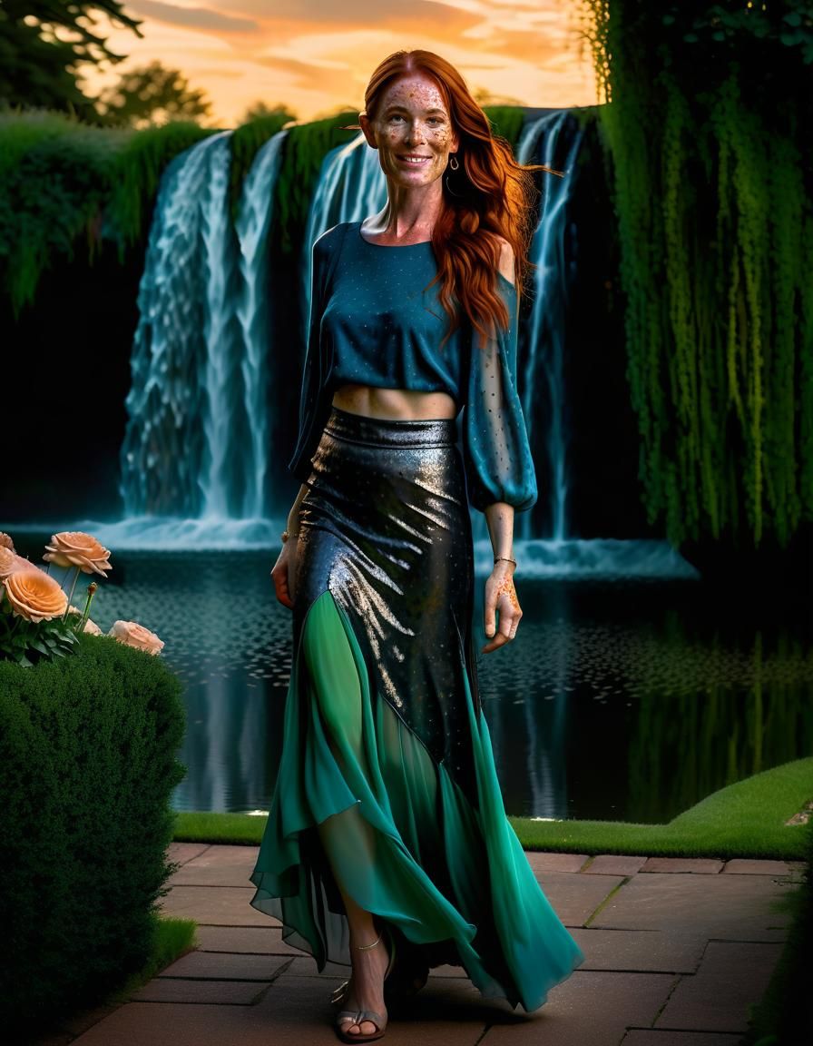 Renaissance Elf Woman Portrait in Chiaroscuro