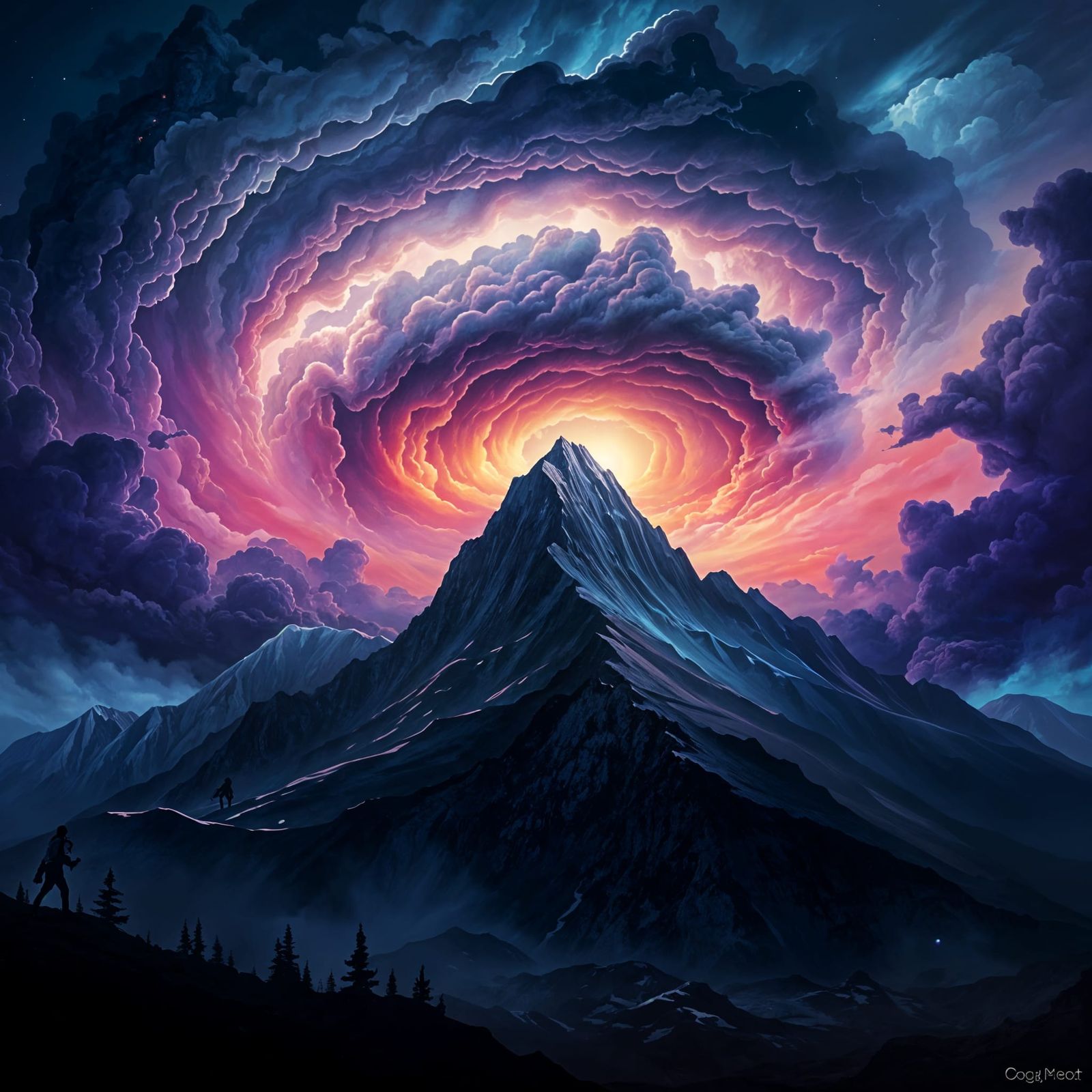 Spectacular Storm Cycling Around Mountain Peak